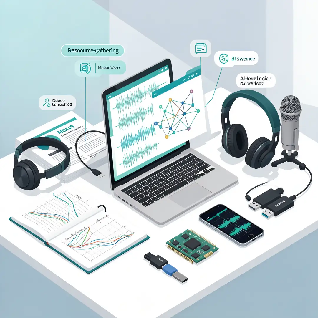 Step 4: Illustration for step: Gather necessary resources related to The Technology Behind AI-Powered Noise 