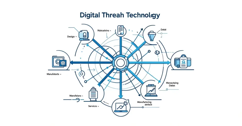 Featured image: Professional featured image for: What Is Digital Thread Technology and How Is It Used: Everything Yo